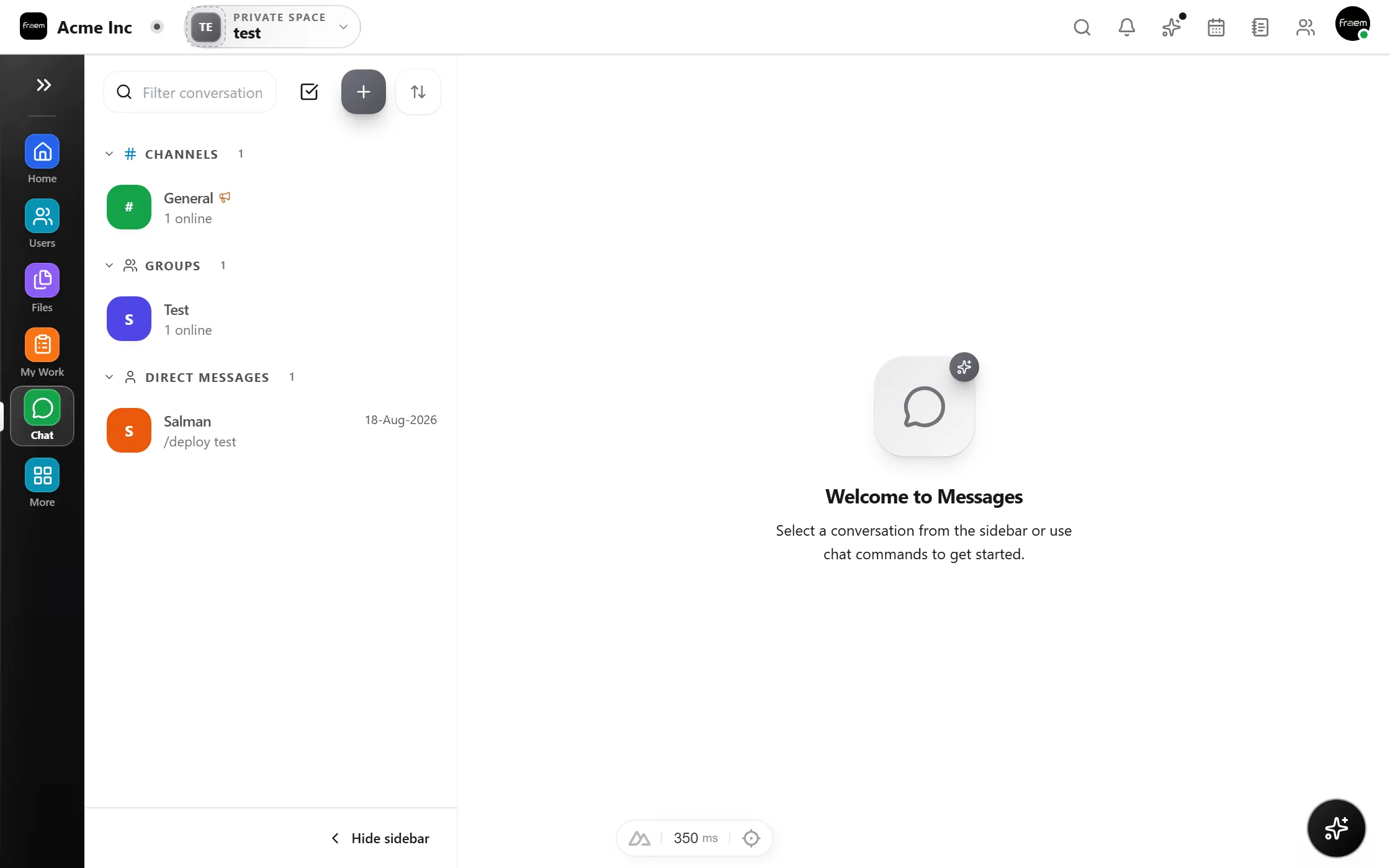 Voice and video calls inside Rowsh chat