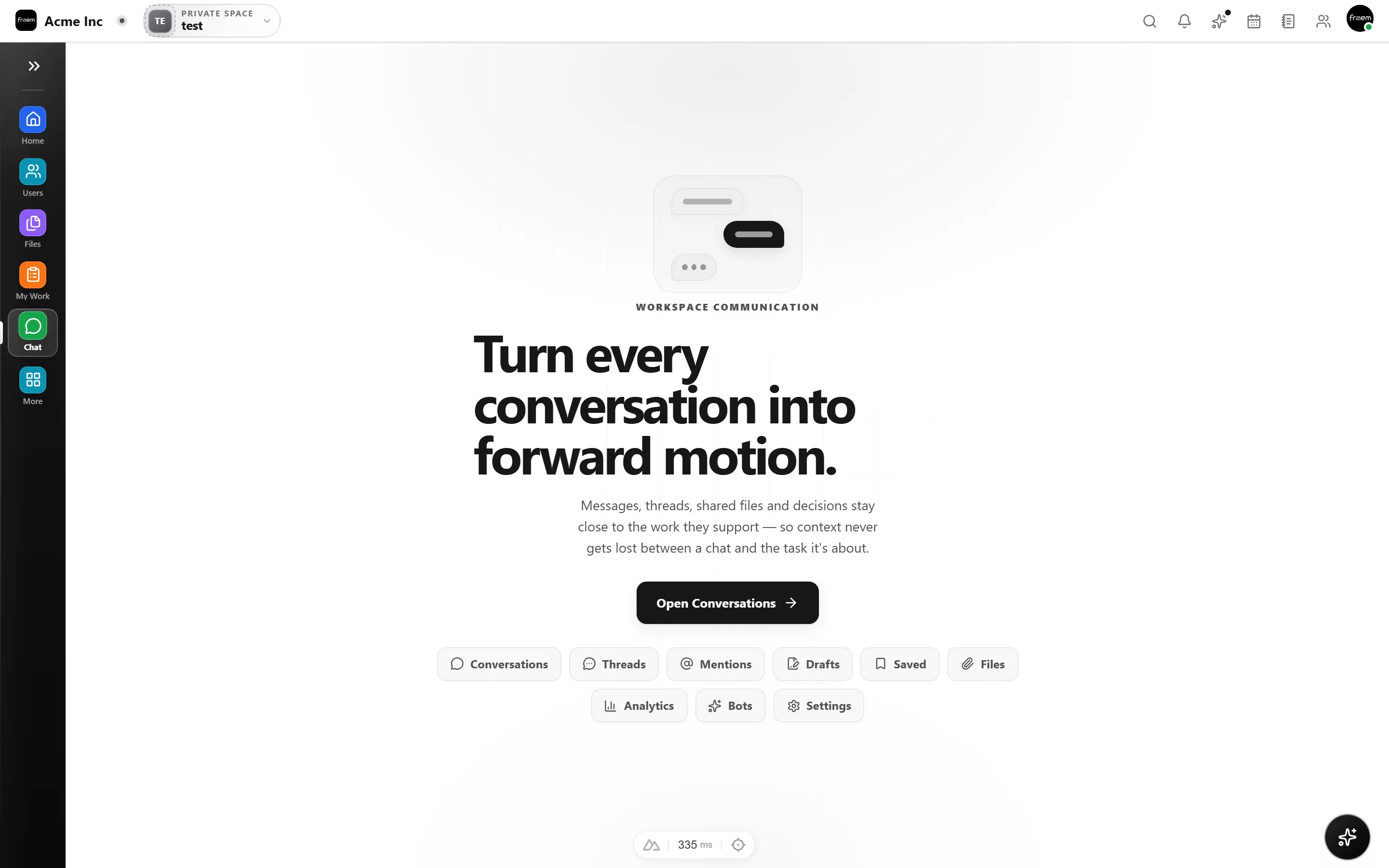 Voice and video calls inside Rowsh chat
