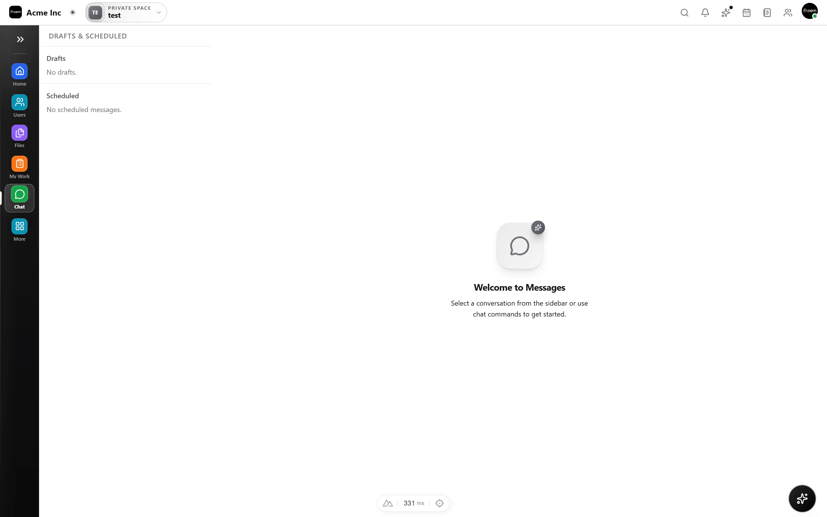 Slash commands in Rowsh chat