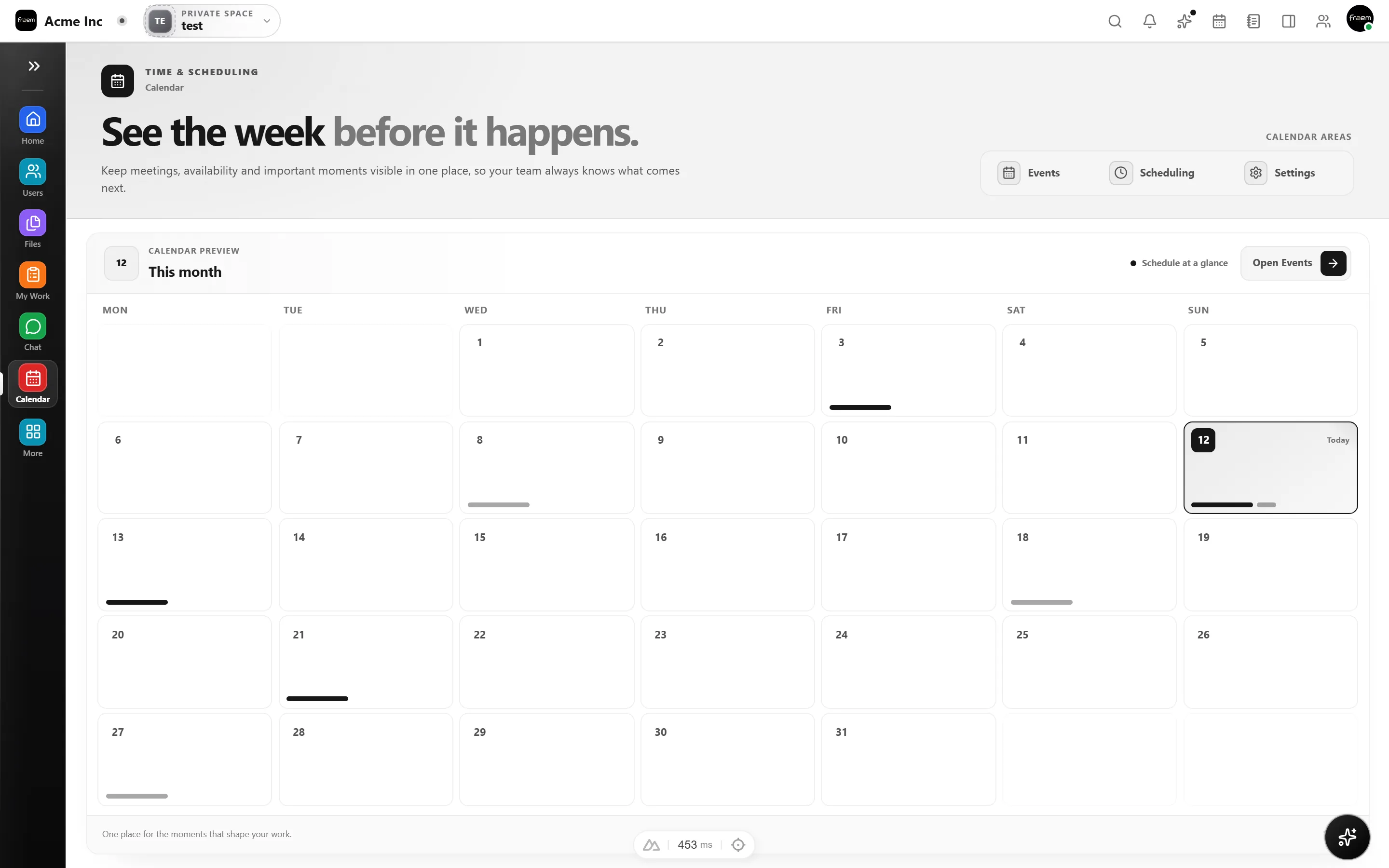 Public scheduling links in Rowsh calendar