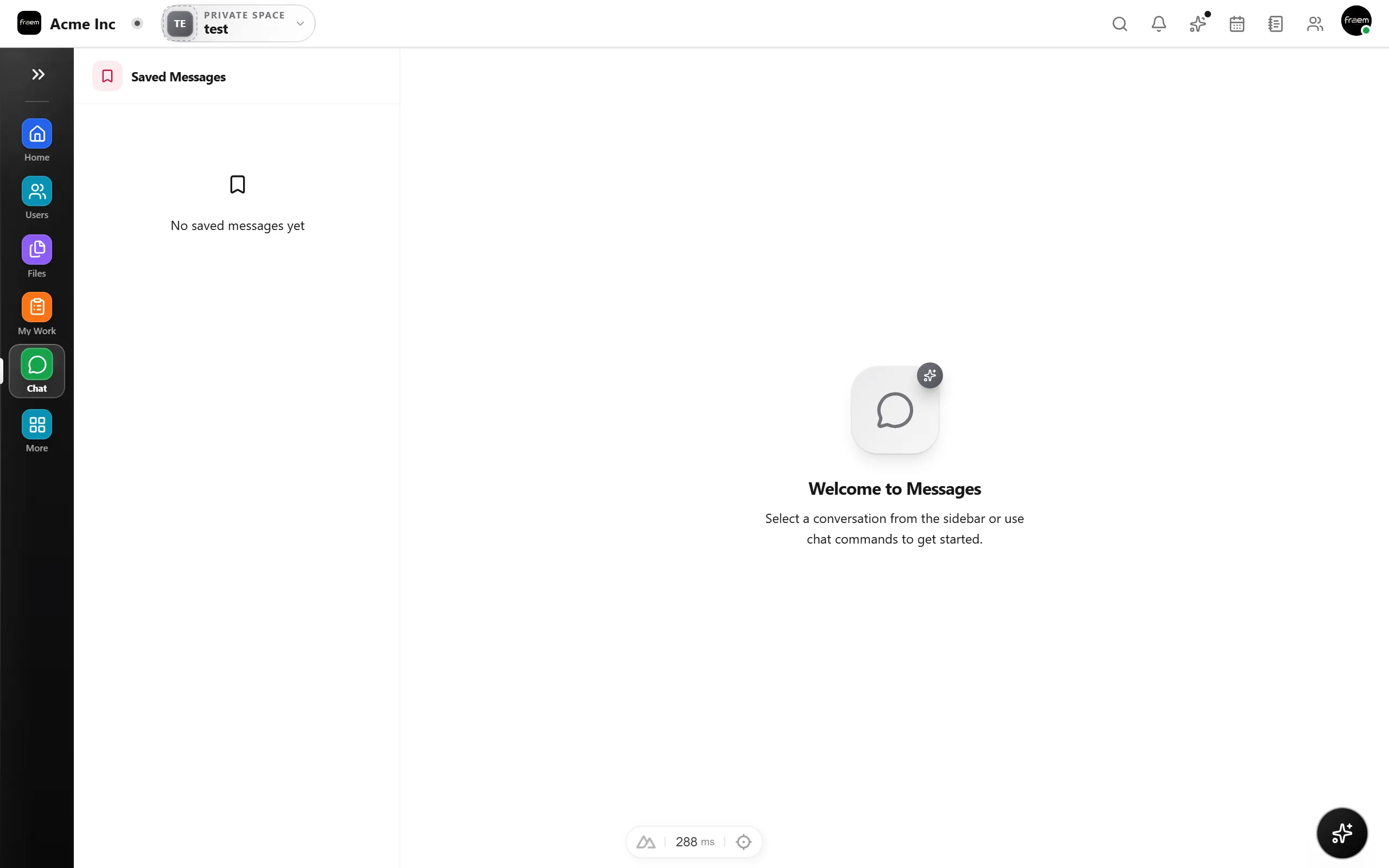 Threaded replies and reactions in Rowsh chat