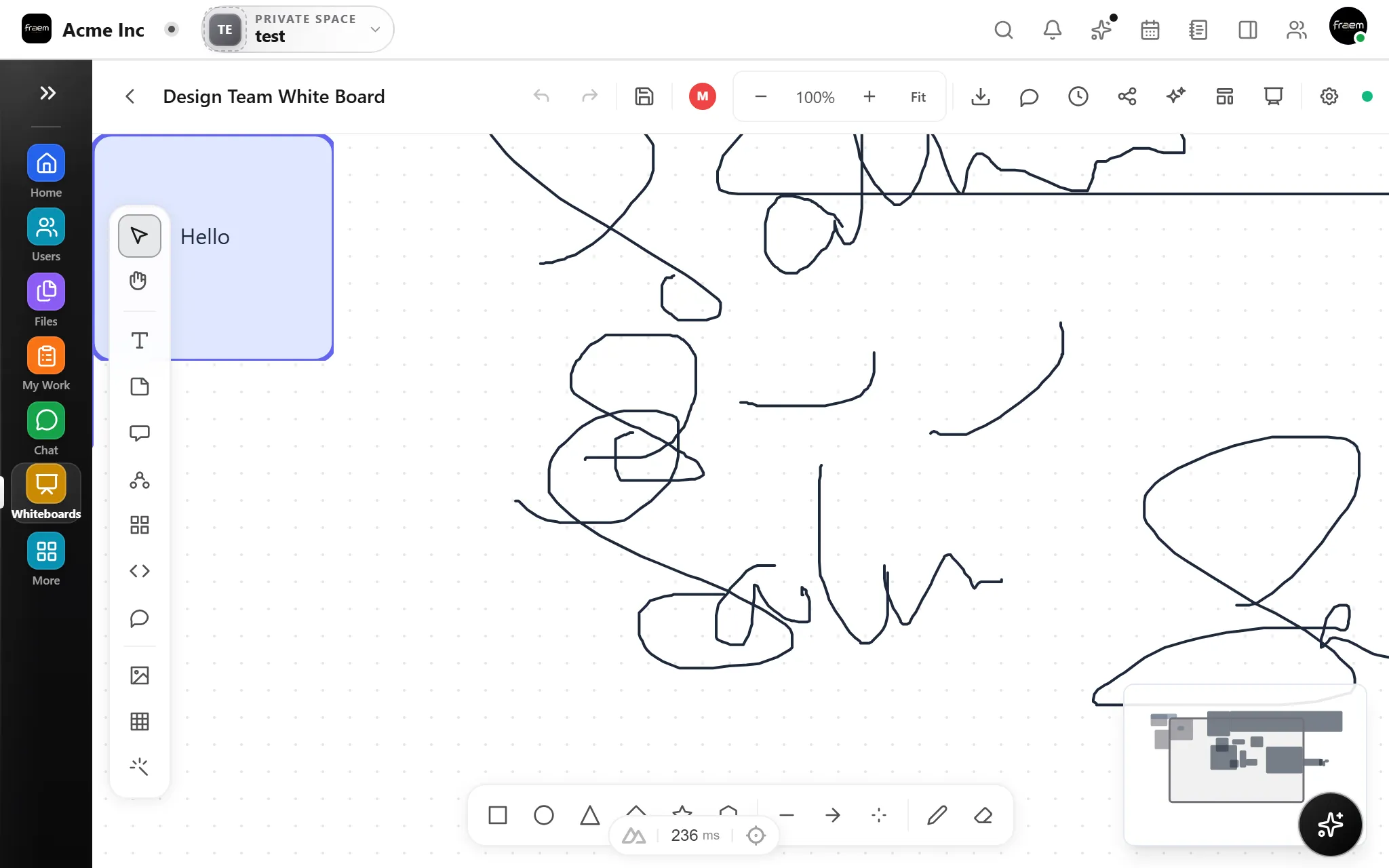 Whiteboard version history in Rowsh